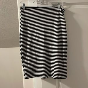 Black and White stripe pencil skirt